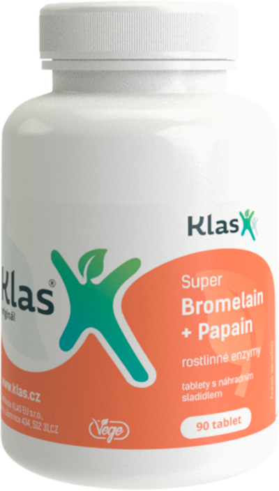Super BROMELAIN 500 mg + PAPAIN Klas | KLAS produkty | Výživové doplnky