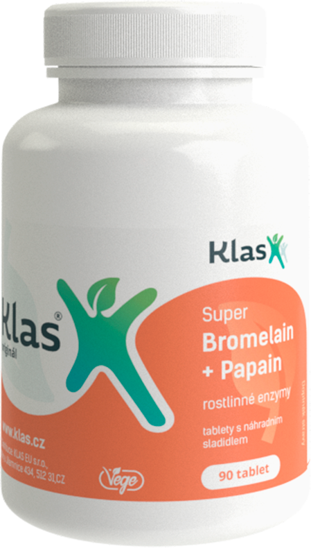 Super BROMELAIN 500 mg + PAPAIN Klas | KLAS produkty | Výživové doplnky